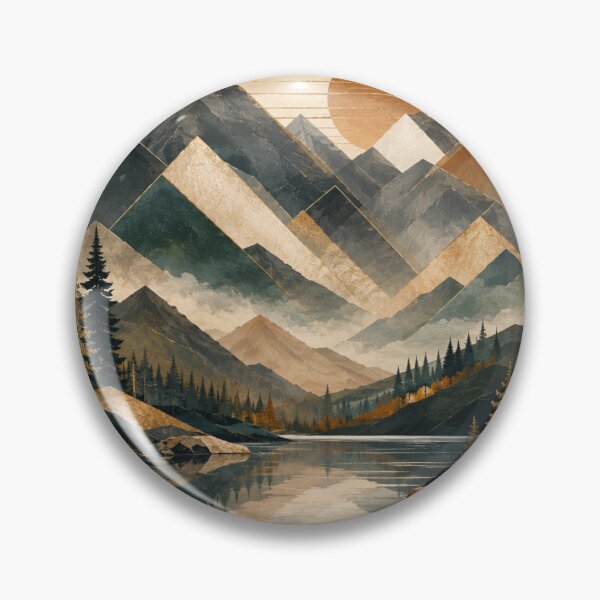 Item preview, Modern Geometric Mountain Throw Pillow designed and sold by ShivCraftStudio.