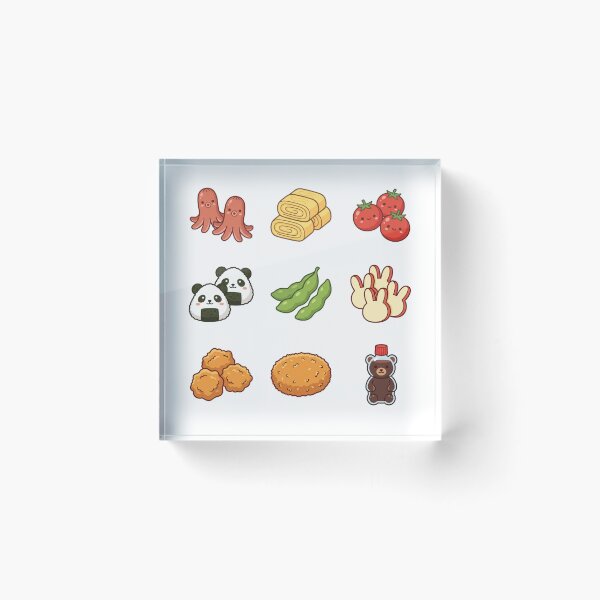 Item preview, Cute Kawaii Japanese Bento Box Side Dishes Sticker Pack Foodie Aesthetic designed and sold by mood-draftsman.