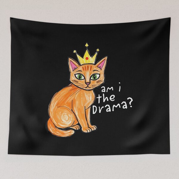 Item preview, Orange Cat Crown Drama Queen Funny Feline Art designed and sold by GiaoCalonas.