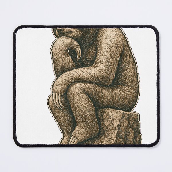 Item preview, Le Penseur Sloth - Classical Thinker Statue Parody Art Tee designed and sold by KIDEnia.