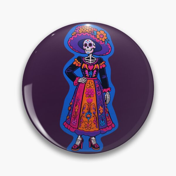 Item preview, Traditional La Catrina – Mexican Folk Dress Day of the Dead Skeleton designed and sold by KungPowUnicorn.