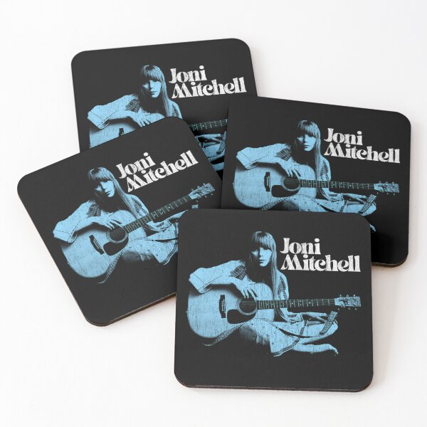 Artikelvorschau, Musikerin spielt Akustikgitarre (Monochromblau) entworfen und verkauft von RichardScanlen.