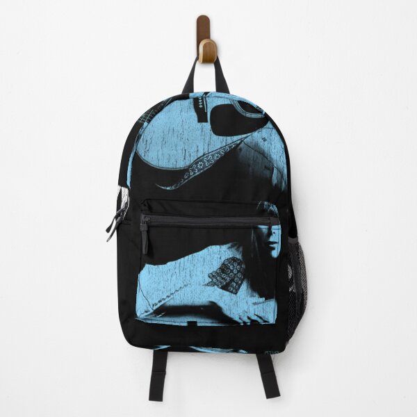 Item preview, Female Musician Playing Acoustic Guitar Monochrome Blue designed and sold by RichardScanlen.