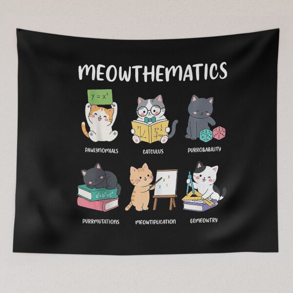 Item preview, Meowthematics Cute Math Cats Funny Teacher Puns designed and sold by VioletNance.
