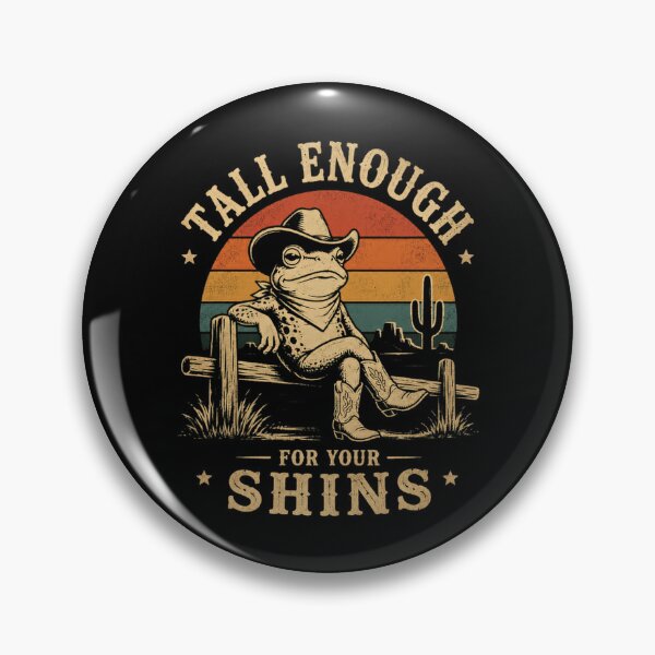 Item preview, Tall Enough For Your Shins Cowboy Frog Western Humor designed and sold by RetroMini2026.