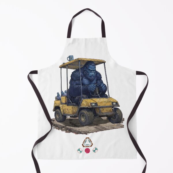 Item preview, Bigfoot Driving a Golf Cart with Pigeons and Coffee Funny Sasquatch designed and sold by Whimsy Trail Co.