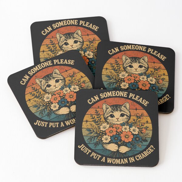 Item preview, Can Someone Please Just Put A Woman In Charge? Feminist Cat Empowerment Women's Rights designed and sold by RetroMini2026.