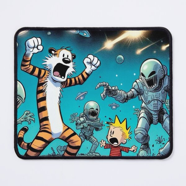 Item preview, CALVIN AND HOBBES VS ALIEN designed and sold by thebestposter.