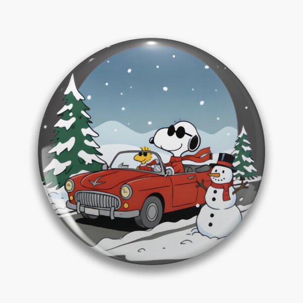 Item preview, Snoopy Driving Red Car In Snow M | Limited Edition designed and sold by alterity268.