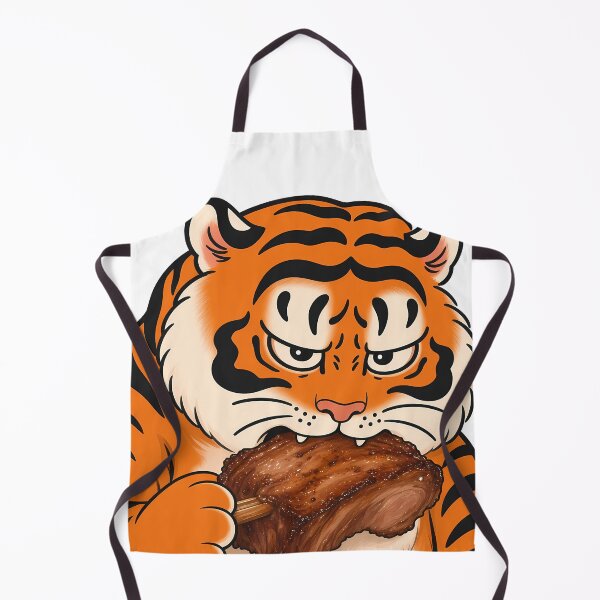 Item preview, Chubby Tiger Biting Grilled Steak Skewer designed and sold by aigcx.