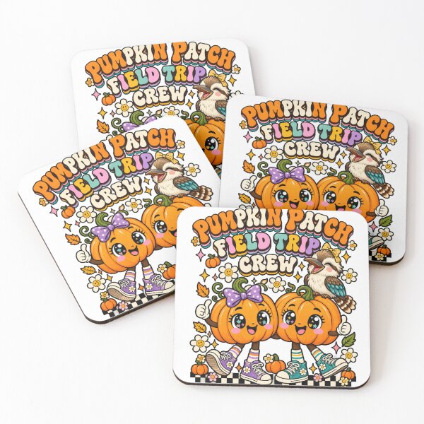 Item preview, Pumpkin Patch Field Trip Crew Groovy Kawaii Pumpkin Kookaburra Aussie designed and sold by Yellowriversss.