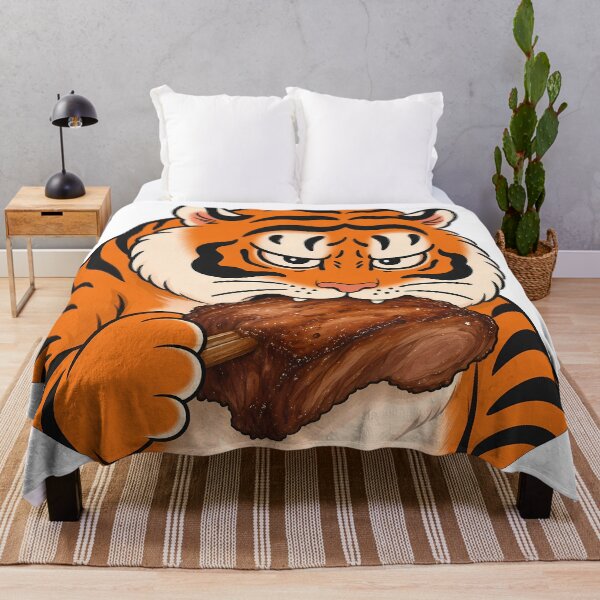 Item preview, Chubby Tiger Biting Grilled Steak Skewer designed and sold by aigcx.