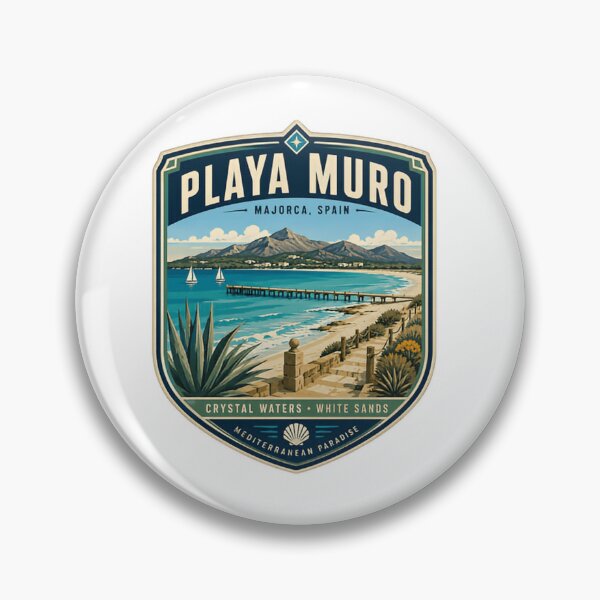 Item preview, Playa Muro Majorca Spain Crystal Waters White Sands Mediterranean Paradise Travel Vacation Souvenir Explorer designed and sold by Simsimah26Parks.
