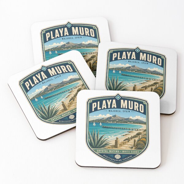 Item preview, Playa Muro Majorca Spain Crystal Waters White Sands Mediterranean Paradise Travel Vacation Souvenir Explorer designed and sold by Simsimah26Parks.
