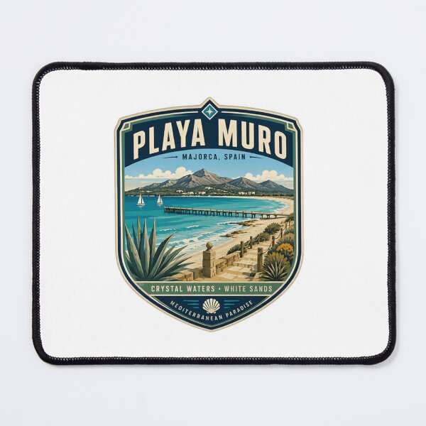 Item preview, Playa Muro Majorca Spain Crystal Waters White Sands Mediterranean Paradise Travel Vacation Souvenir Explorer designed and sold by Simsimah26Parks.