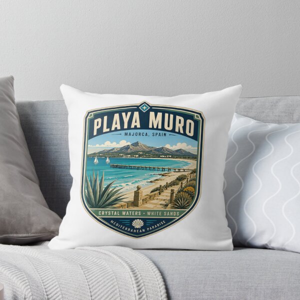 Item preview, Playa Muro Majorca Spain Crystal Waters White Sands Mediterranean Paradise Travel Vacation Souvenir Explorer designed and sold by Simsimah26Parks.