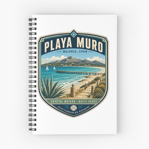 Item preview, Playa Muro Majorca Spain Crystal Waters White Sands Mediterranean Paradise Travel Vacation Souvenir Explorer designed and sold by Simsimah26Parks.