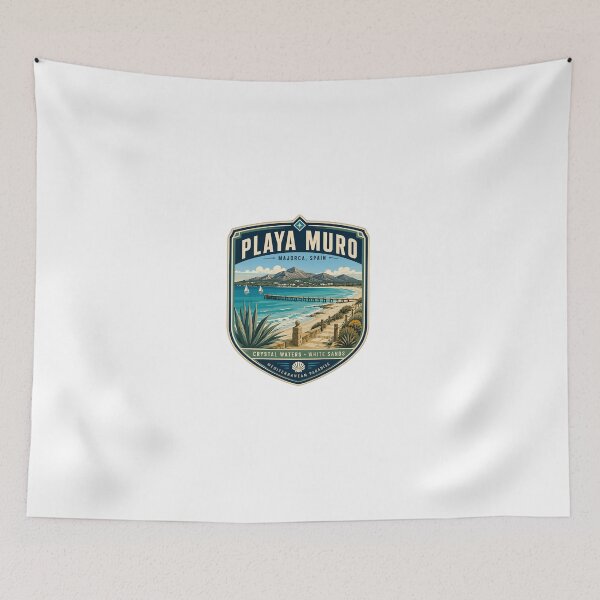 Item preview, Playa Muro Majorca Spain Crystal Waters White Sands Mediterranean Paradise Travel Vacation Souvenir Explorer designed and sold by Simsimah26Parks.