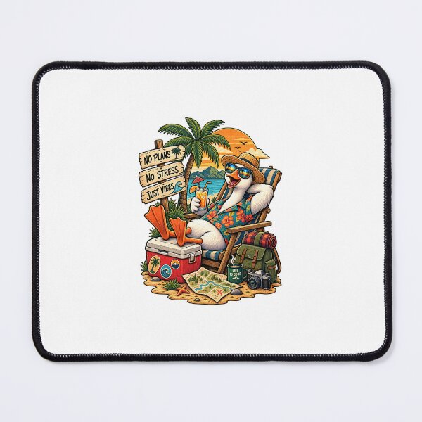 Item preview, Vintage Vacation Goose Tropical Beach Illustration designed and sold by lovepower.