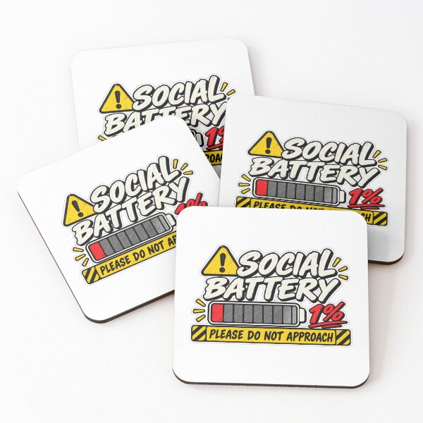 Artikelvorschau, Social Battery Low – Funny Introvert Warning entworfen und verkauft von Punch81.