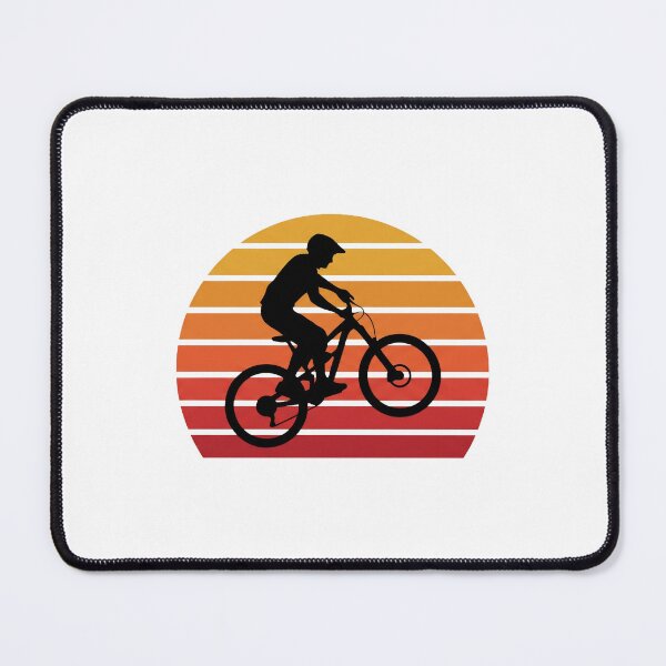 Item preview, Retro Mountain Biker Silhouette Jump Vintage Sunset Art designed and sold by pattman.