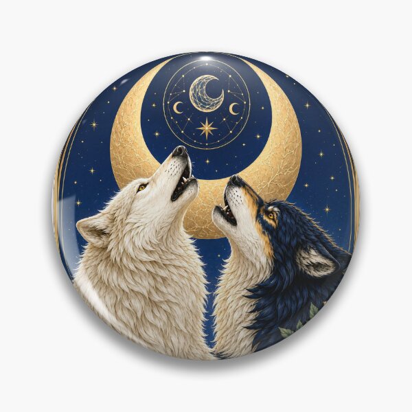 Item preview, The Moon Tarot Card Wolf Goddess Gothic Occult Art designed and sold by MythicMood.