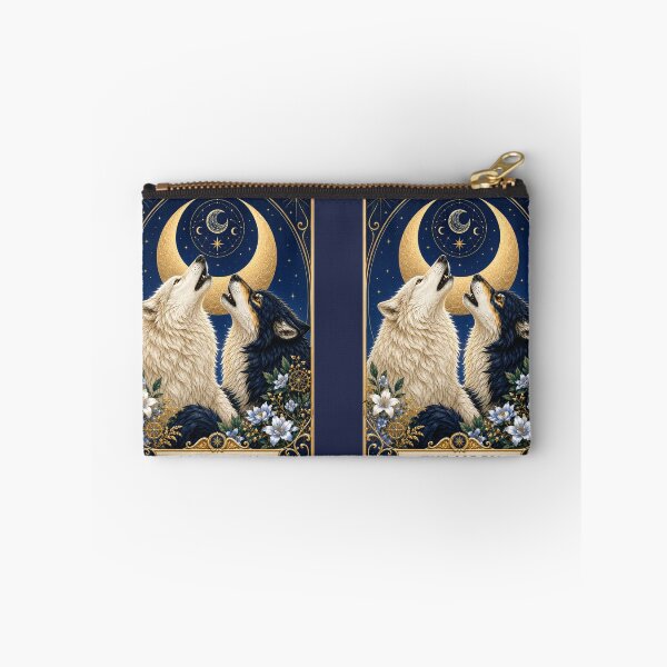 Item preview, The Moon Tarot Card Wolf Goddess Gothic Occult Art designed and sold by MythicMood.