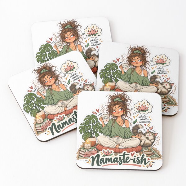 Item preview, Namaste-ish – Funny Yoga Lover Sticker designed and sold by ChicClicker.