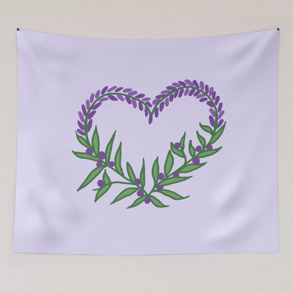 Item preview, Floral Lavender Heart  designed and sold by CamilasPrints.