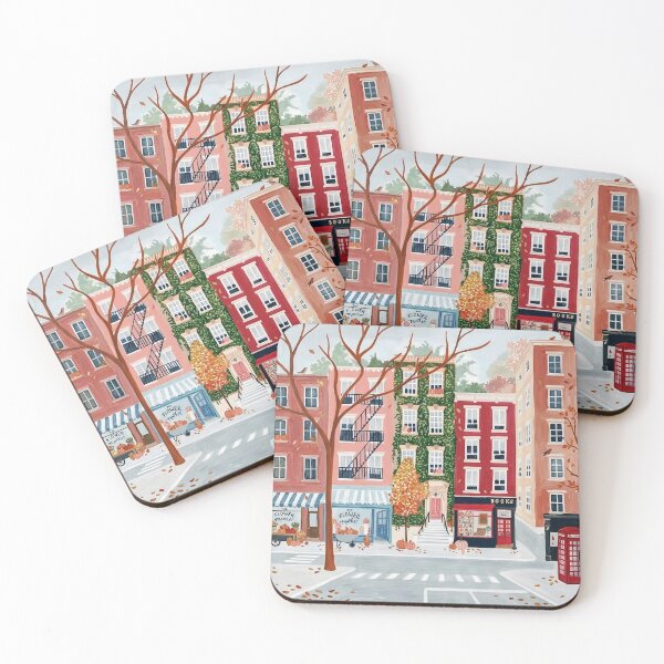 Item preview, West Village Acrylic Print | New York City Travel Poster |  American designed and sold by POSTERIOCREW.