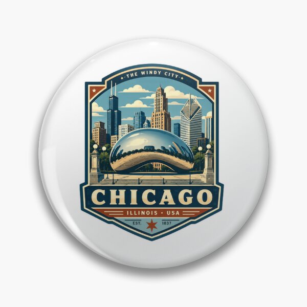Item preview, The Windy City Chicago Illinois Usa Est. 1837 Travel City Landmark Souvenir designed and sold by Simsimah26Parks.