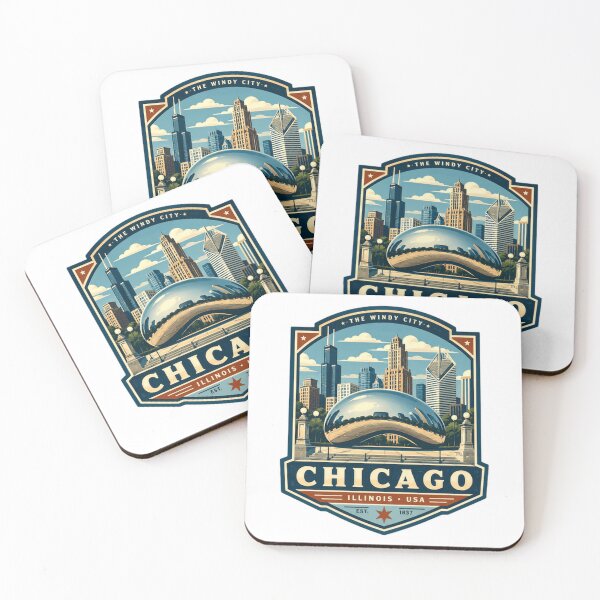 Item preview, The Windy City Chicago Illinois Usa Est. 1837 Travel City Landmark Souvenir designed and sold by Simsimah26Parks.