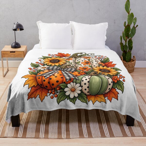 Item preview, Pumpkin Floral Harvest – Cute Fall Halloween Pumpkin designed and sold by afr-saad.