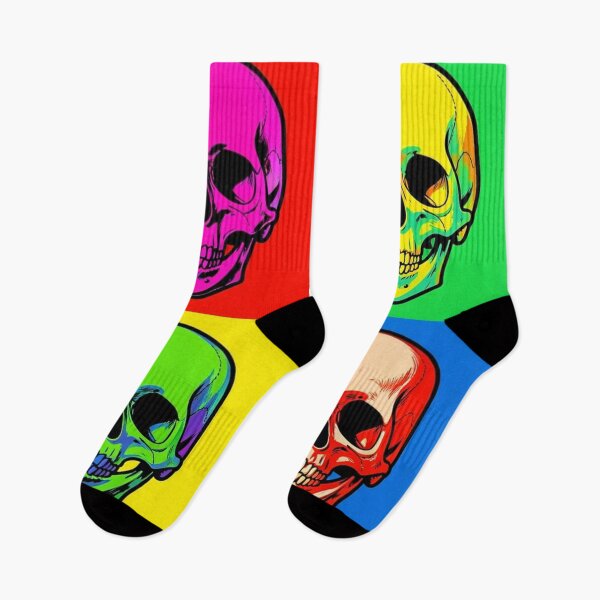 Item preview, Neon Skull Pop Art – Colorful Gothic Skeleton Punk Design designed and sold by Generic RedHead Designs.