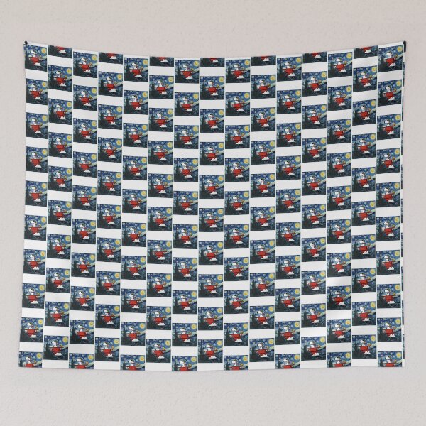 Item preview, Snoopy And Woodstock Starry Night Flying M Poster | Limited Edition designed and sold by Jerry1807.