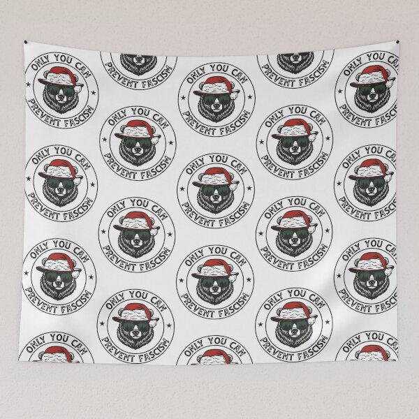 Item preview, Funny Anti Fascism Christmas Bear Shirt Vintage Santa Bear Political Graphic Tee Holiday Protest Humor Gift Satirical Winter Design designed and sold by MayaloveStores.