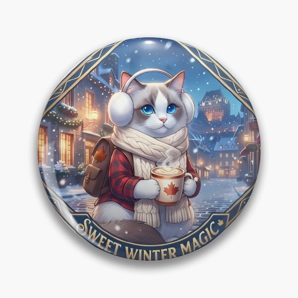Item preview, Old Quebec Winter Snow Ragdoll Canvas: Magic designed and sold by MossyAndPearl.