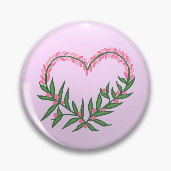 Item preview, Floral Pink Lavender Heart  designed and sold by CamilasPrints.