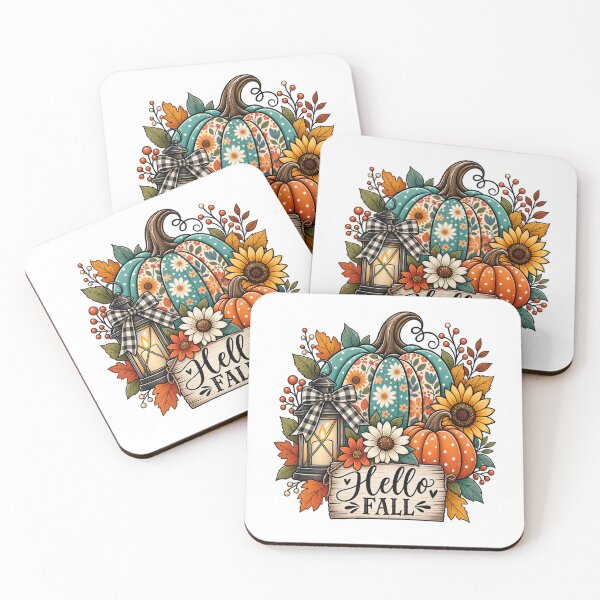 Item preview, Hello Fall Patterned Pumpkin – Rustic Autumn Harvest Design designed and sold by afr-saad.