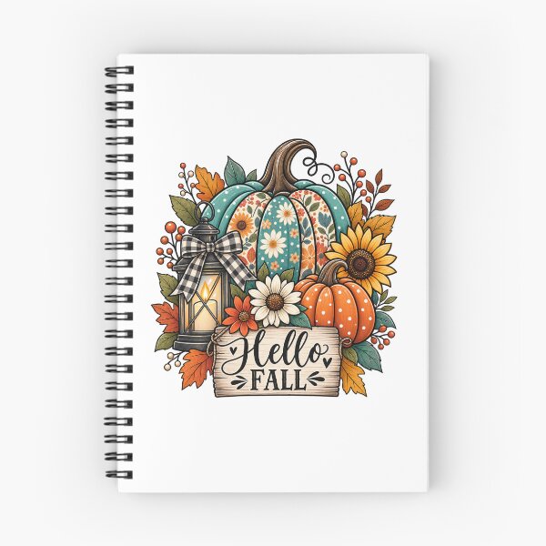 Item preview, Hello Fall Patterned Pumpkin – Rustic Autumn Harvest Design designed and sold by afr-saad.