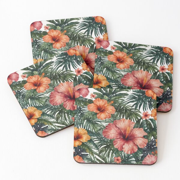 Item preview, Tropical Paradise Watercolor Painting designed and sold by RawNaturePrints.