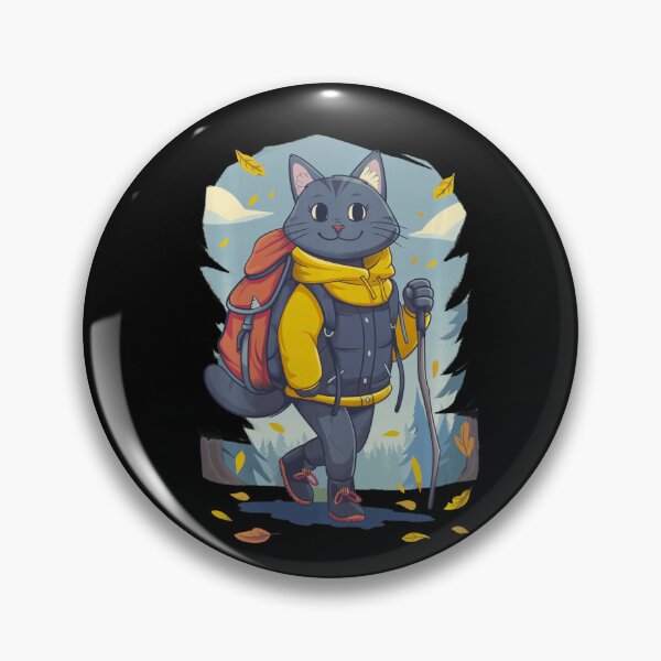 Item preview, Cute Hiking Cat Autumn Mountain Adventure designed and sold by VioletNance.