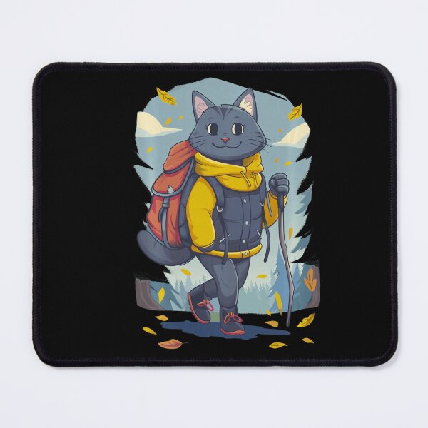Item preview, Cute Hiking Cat Autumn Mountain Adventure designed and sold by VioletNance.