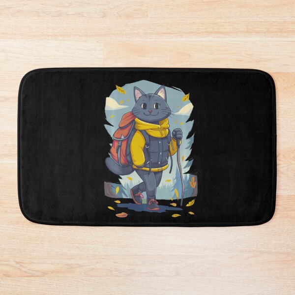 Item preview, Cute Hiking Cat Autumn Mountain Adventure designed and sold by VioletNance.