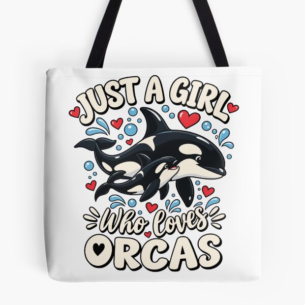 Item preview, Just A Girl Who Loves Orcas Cute Killer Whale Orca Mom And Baby designed and sold by ZIGLWORKS.
