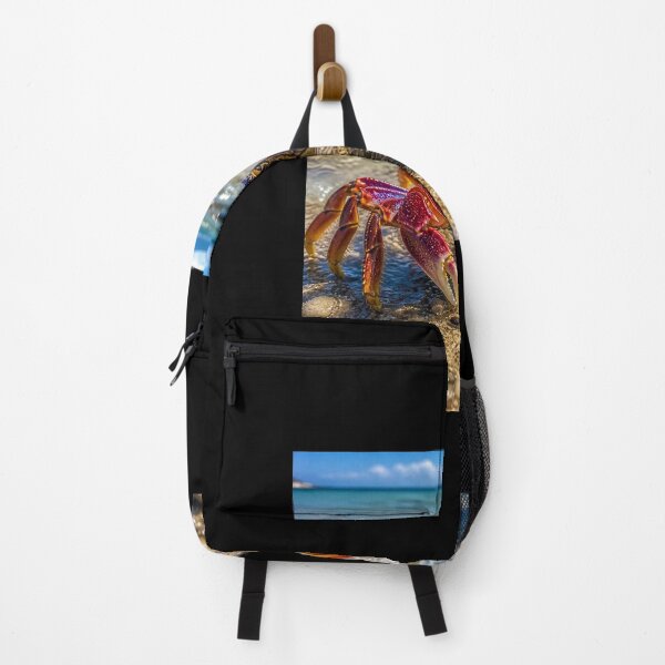 Item preview, Vibrant Tropical Beach Crab Marine Wildlife Ocean Art designed and sold by ElizabethMullig.