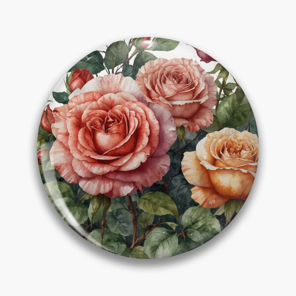 Item preview, Rose Garden Watercolor Painting designed and sold by RawNaturePrints.