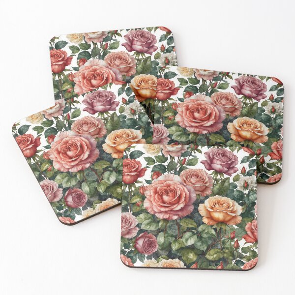 Item preview, Rose Garden Watercolor Painting designed and sold by RawNaturePrints.