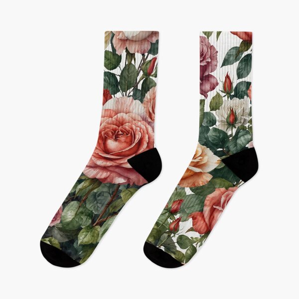 Item preview, Rose Garden Watercolor Painting designed and sold by RawNaturePrints.