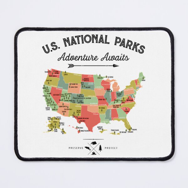 Item preview, National Park Map Vintage T Shirt - All 63 National Parks Gifts T-Shirt Men Women Kids designed and sold by MayaloveStores.